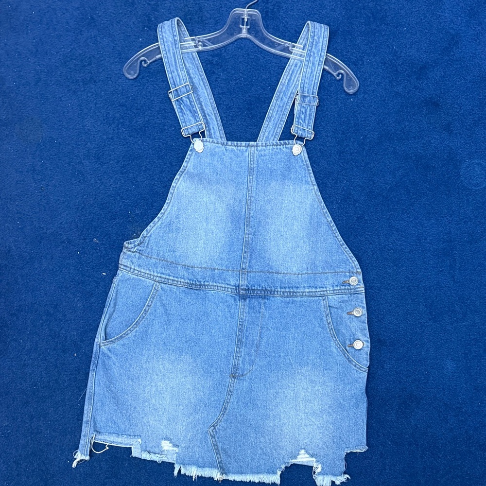 Signature8 Light Blue Denim Overall Dress